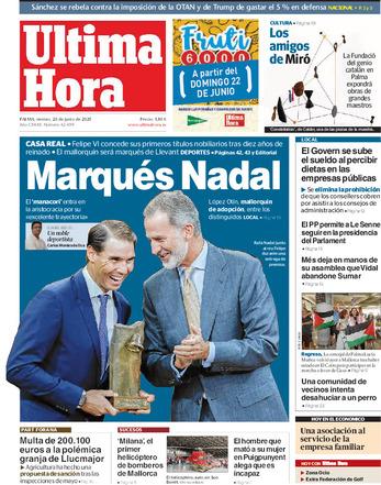 Hemeroteca. Noticias del día 20 de junio de 2025