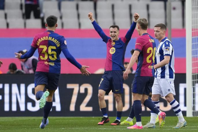 El Barça aplasta a una Real Sociedad en inferioridad