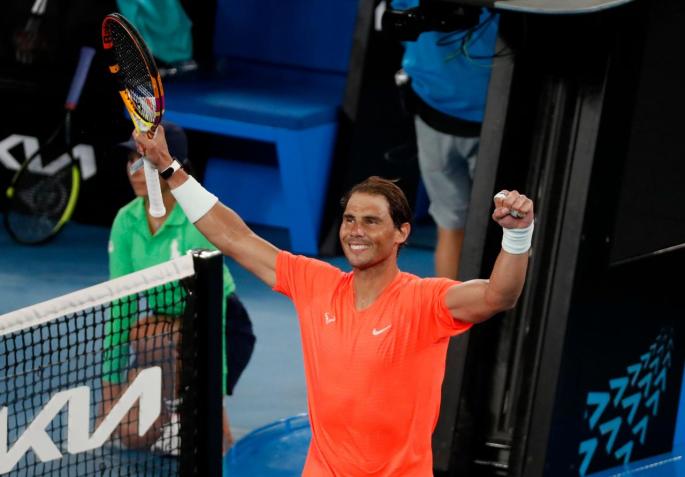 Rafa Nadal en el Open de Australia 2021