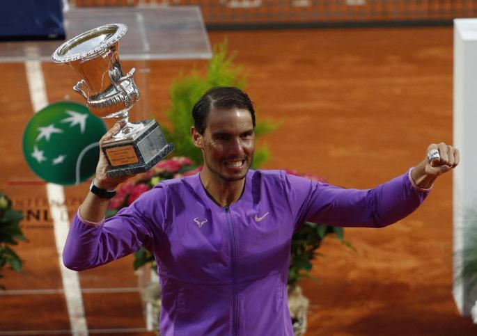 Rafa Nadal celebrando uno de sus triunfos