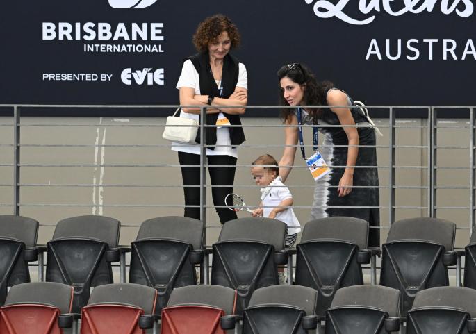 Nadal 'entrena' con su hijo.