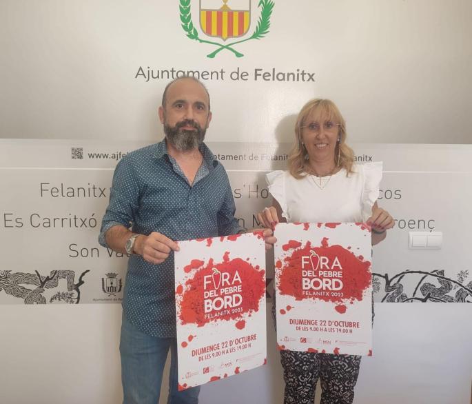 Catalina Soler y Rafel Rubio, alcaldesa y regidor de Felanitx.