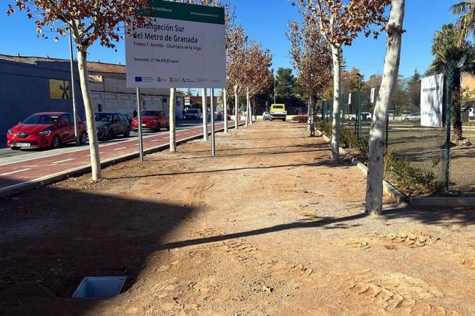 Granada.- Cortada al tráfico la calle Santa Lucía de Churriana por la obra de la prolongación del metro
