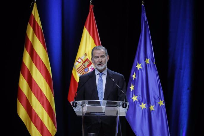 El rey Felipe VI en el acto de entrega de despachos a la 73 Promoción de la carrera judicial que se ha celebrado este jueves en