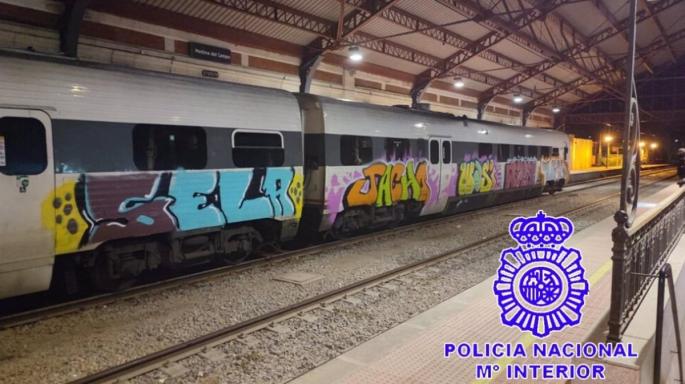 Málaga.- Cuatro detenidos en Málaga en una operación nacional por realizar grafitis en trenes con daños por 1,5 millones
