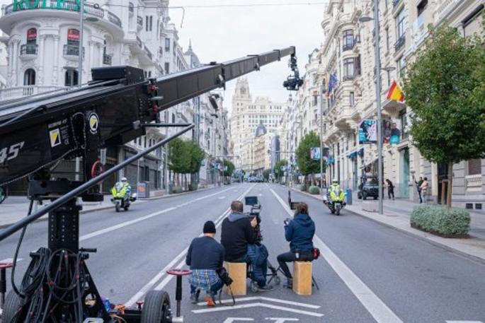 Todos los nombres de Dios. Rodaje Gran Via. Imagen de archivo, Madrid Film Office