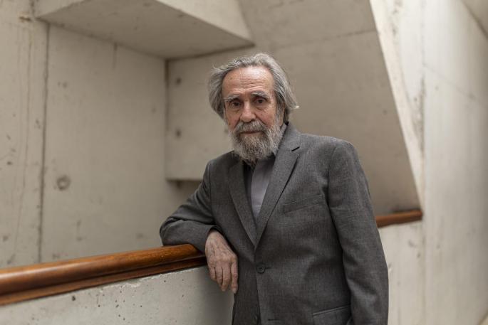 sidoro Valcárcel Medina, ganador del Premio Velázquez, ayer en el casal Can Balaguer.