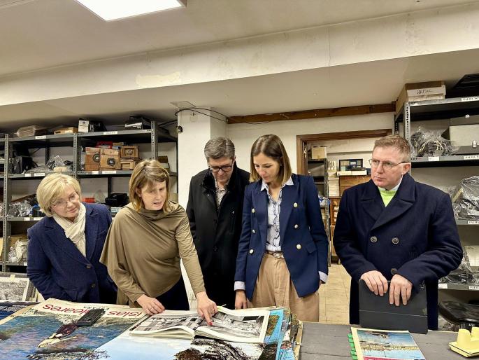 Visita institucional de representantes del Govern y del Consell a Casa Planas, a principios de 2024..