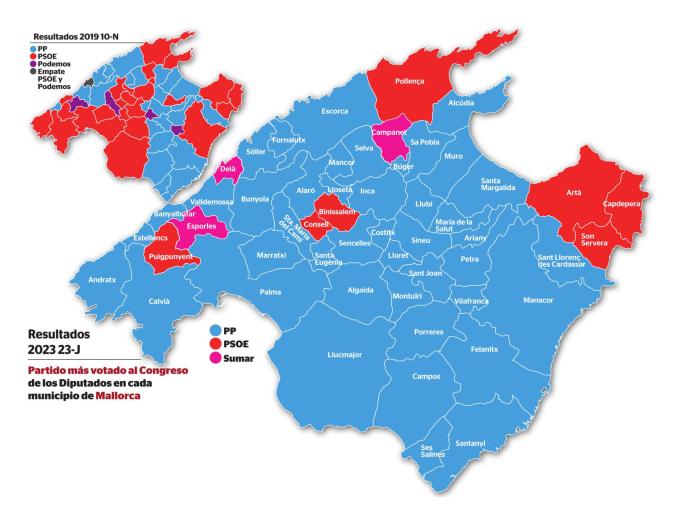 Resultados elecciones generales | Datos de Mallorca