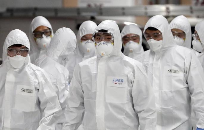 Trabajadores del servicio de desinfección