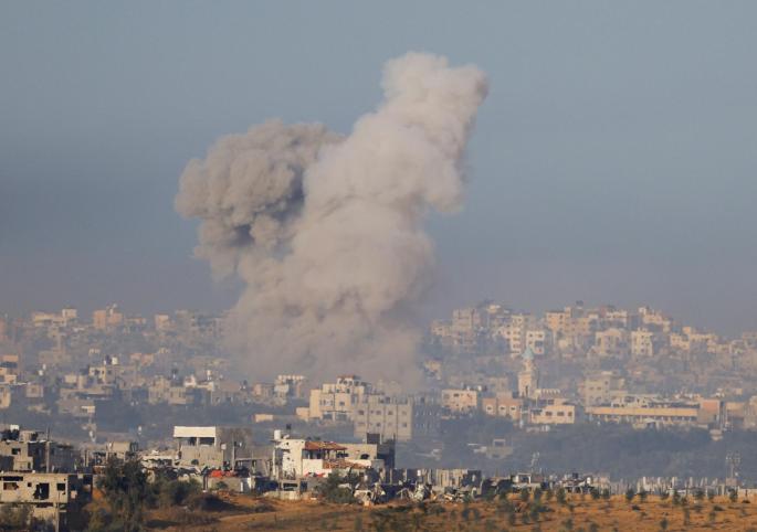 Bombardeo sobre la Franja de Gaza.