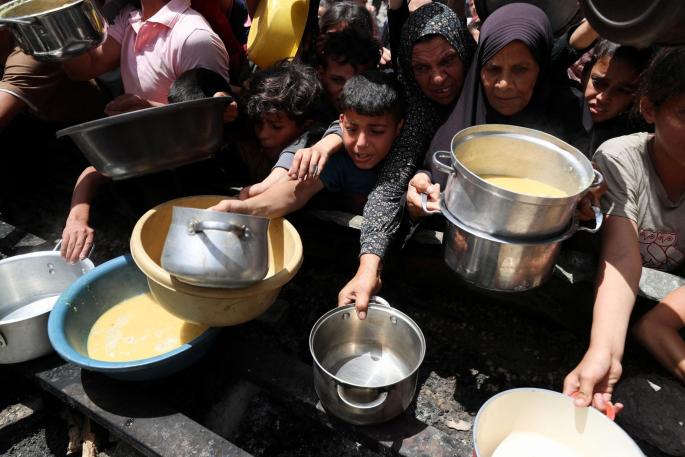 Palestinos en Gaza