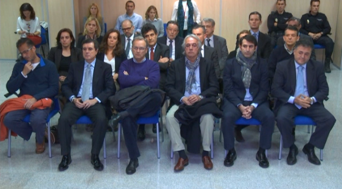 Banquillo de los acusados del caso Nóos