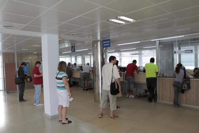 Interior de la sede de tráfico