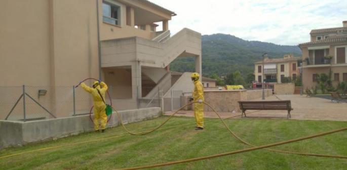 Imagen de desinfección de la residencia