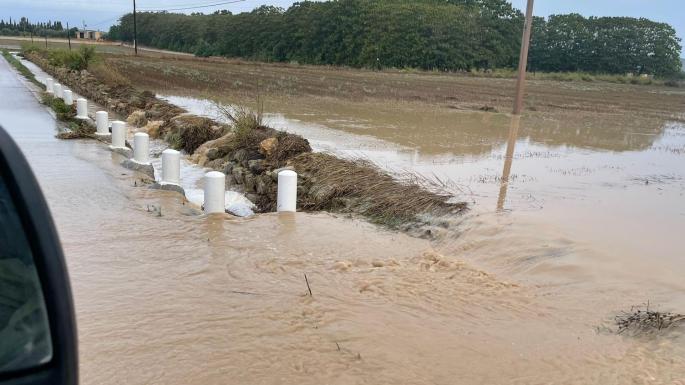 Inundaciones en las carreteras de Mallorca