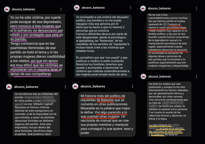 Una cuenta de Instagram señala a un político de izquierdas de Palma por abusos sexuales