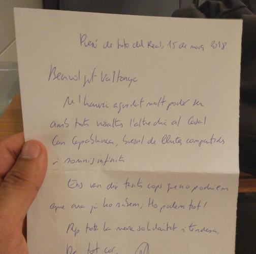 Carta de Jordi Cuixart