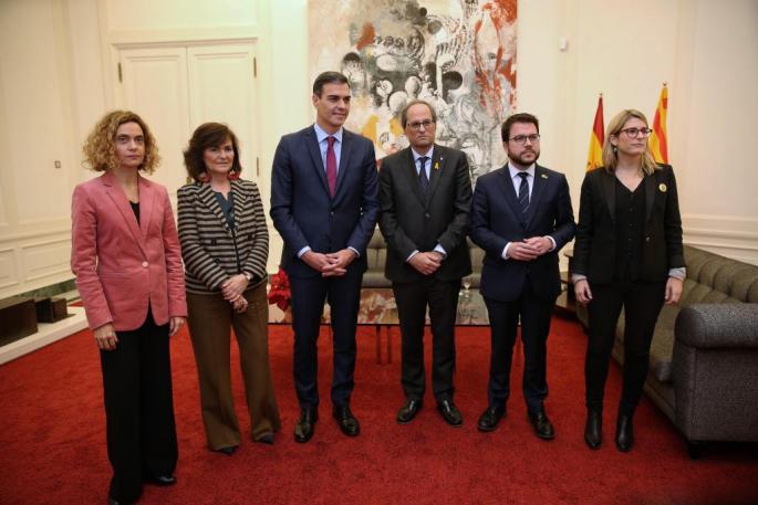 Reunión entre Pedro Sánchez y Quim Torra