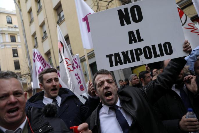 Manifestación de conductores de VTC
