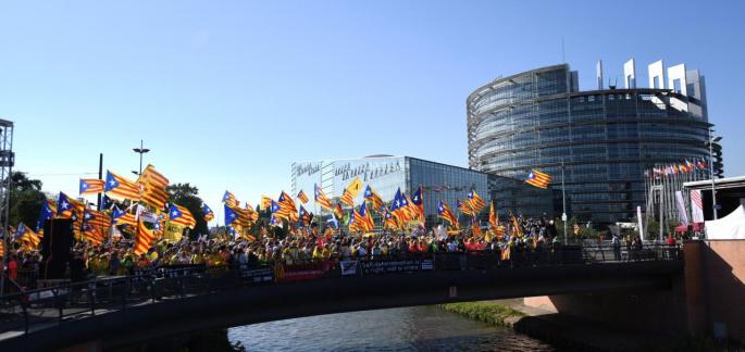 Independentistas en Estrasburgo