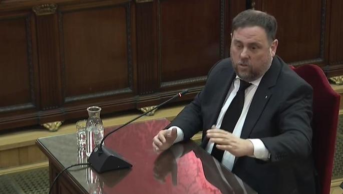Interrogatorio a Oriol Junqueras en el juicio por el procés en el Tribunal Supremo