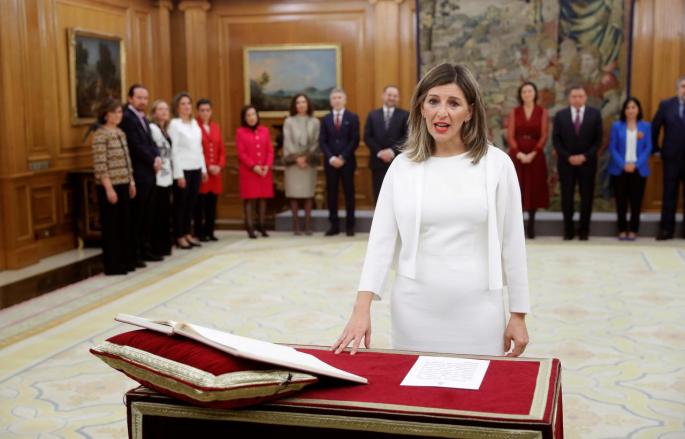 Yolanda Díaz toma posesión de su cargo como ministra de Trabajo
