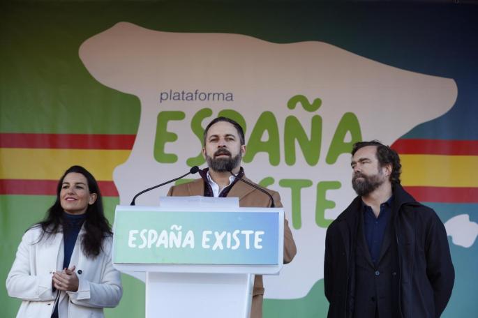 Santiago Abascal, Rocío Monasterio e Iván Espinosa de los Monteros