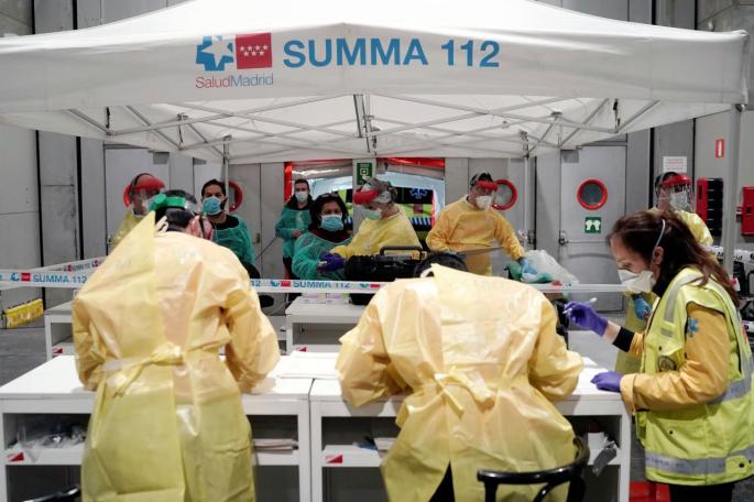 Hospital instalado en Ifema