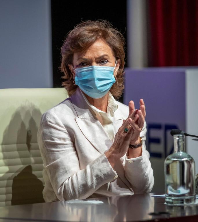 La vicepresidenta primera del Gobierno, Carmen Calvo