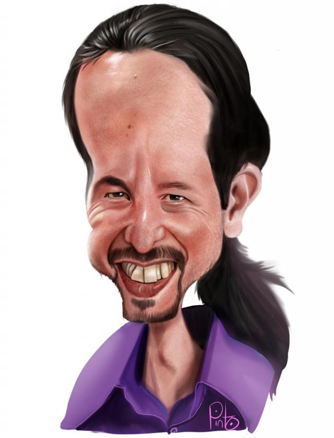 Caricatura de Pablo Iglesias