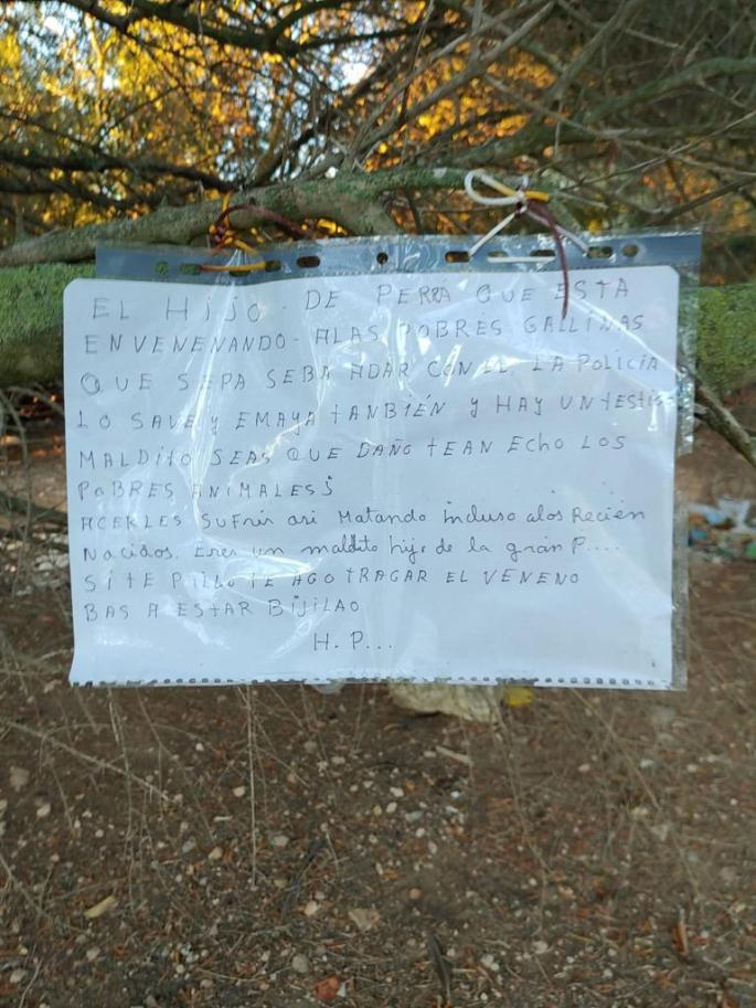 El cartel plagado de faltas ha aparecido este jueves en Son Rapinya.
