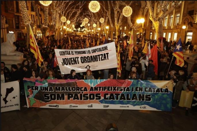 Manifestación independentista en Palma