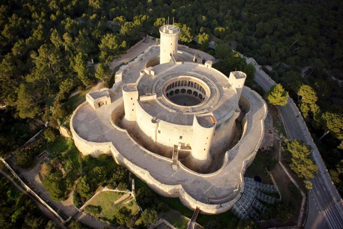 Vista aérea del castillo de Bellver