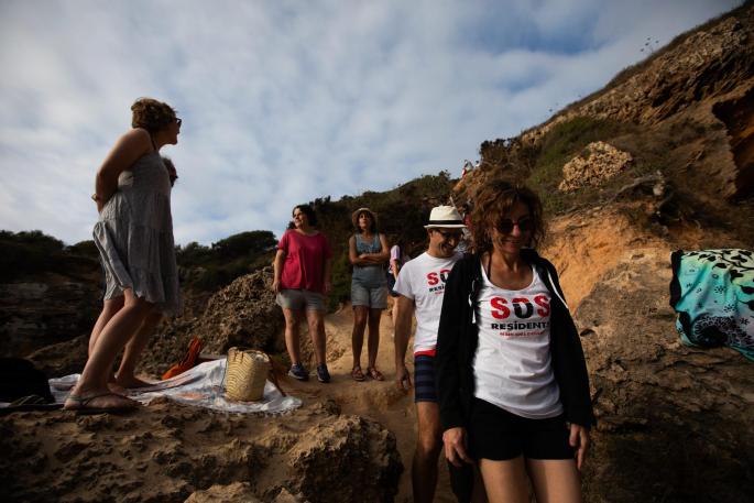 Protesta en Es Caló des Moro