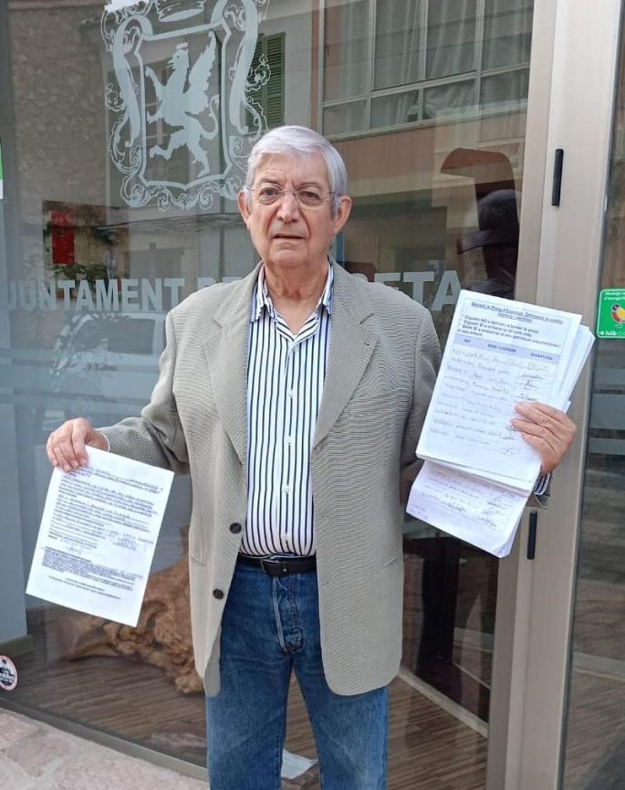 Joan Mut, contra la reforma de la plaza de Lloseta