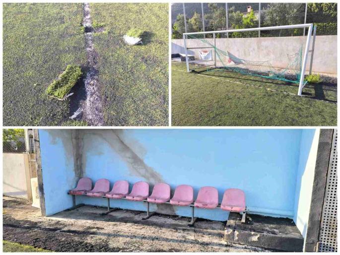 «Jugamos con miedo a lesionarnos»: el campo de fútbol de Valldemossa, en estado crítico tras años de abandono