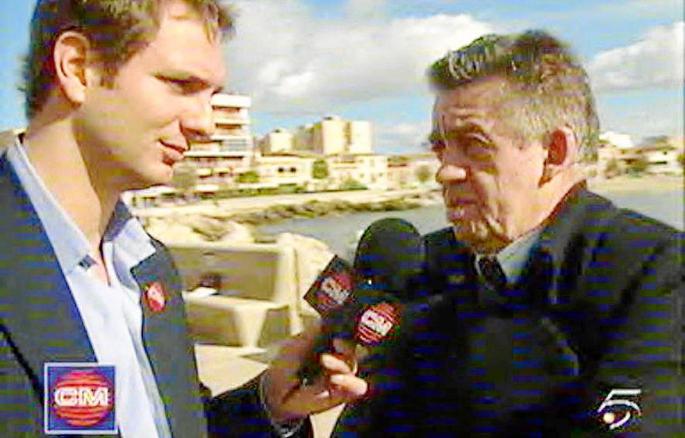 Joan Antoni Estades de Mocaire durante una entrevista de Javier Cárdenas para ‘Crónicas marcianas’ en Palma.