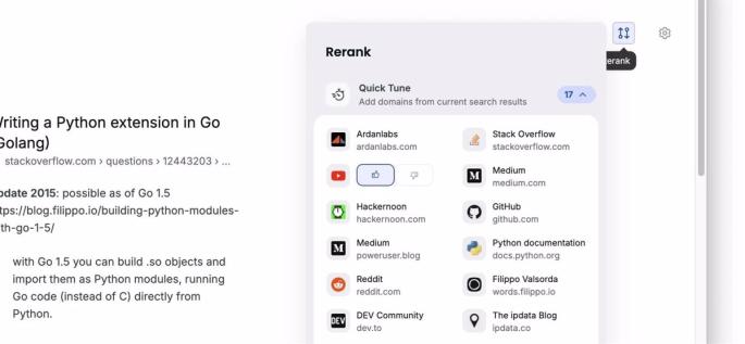 Brave Search permite modificar el orden de los resultados de búsqueda con su nueva herramienta 'Rerank'