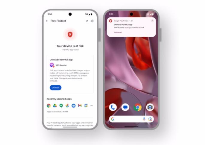 Recurso de la solución de seguidad para Android Google Play Protect