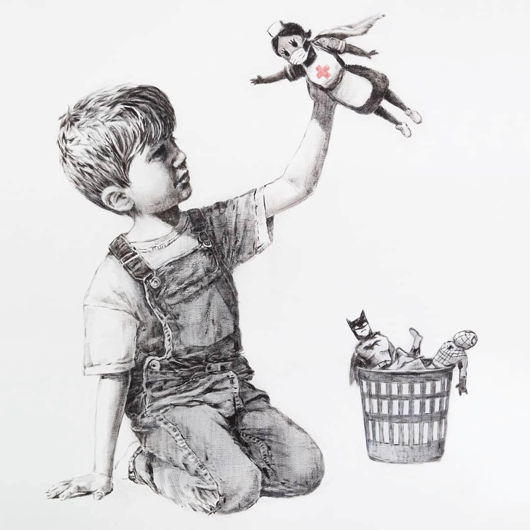 Coronavirus: Banksy homenajea a los sanitarios que luchan contra ...