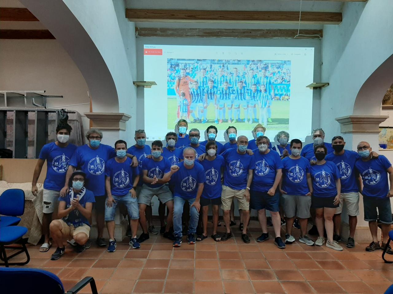 Las peñas viven con emoción el partido del Atlético Baleares