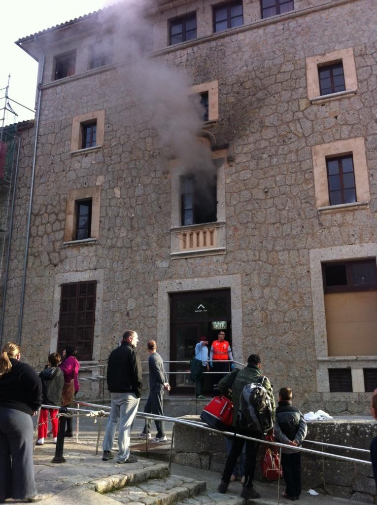 Incendio en el santuario de Lluc en Mallorca