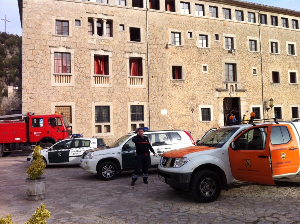 Incendio en el santuario de Lluc en Mallorca