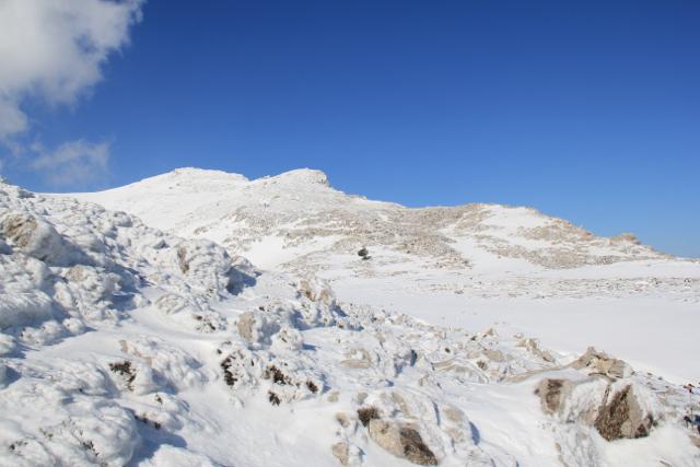 Puig de Massanella con nieve