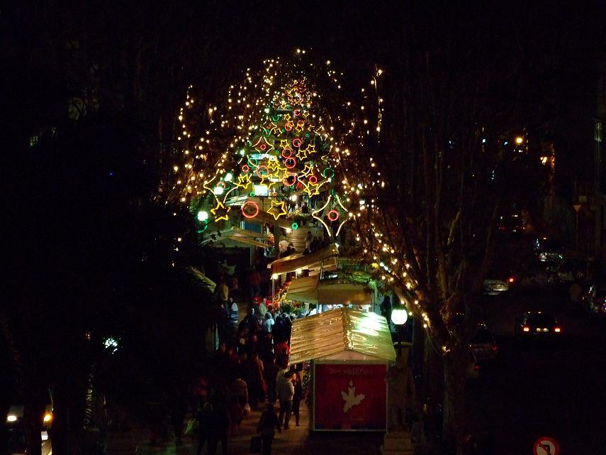 Luces de Navidad en la Rambla de Palma