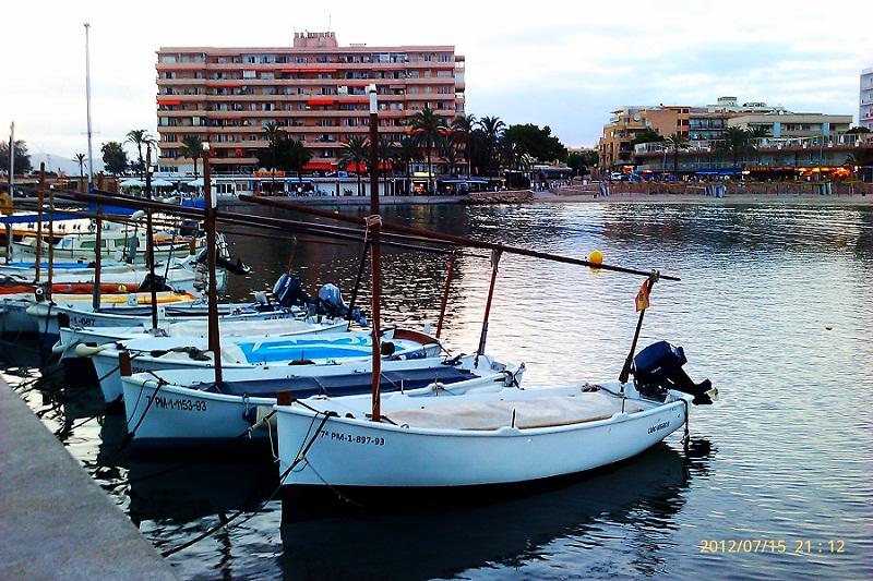 barcas en el muelle de Can Pastilla