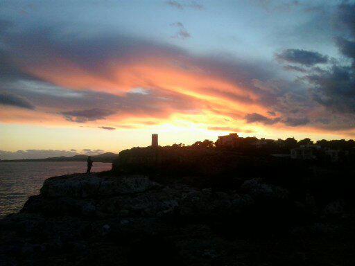 Puesta de sol en Porto Cristo