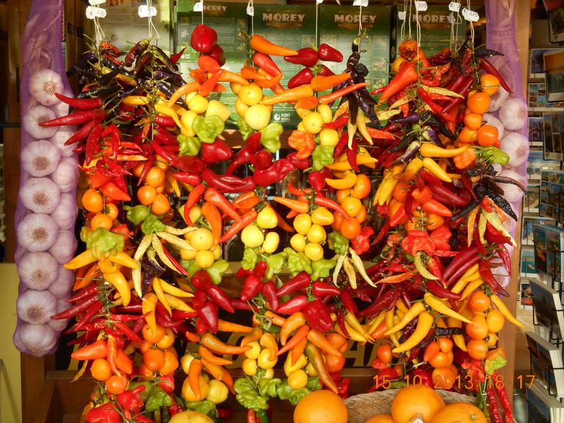 Ristras de pimientos