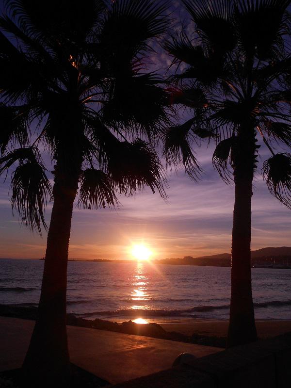 Puesta de sol en la playa de Can Pere Antoni